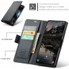 CASEME Litchi Texture Book Wallet Case hoesje voor Samsung Galaxy S25 Plus - Zwart 7
