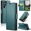CASEME Litchi Texture Book Wallet Case hoesje voor Samsung Galaxy S25 Ultra - Groen