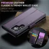 CASEME Litchi Texture Book Wallet Case hoesje voor Samsung Galaxy S25 Ultra - Paars 8