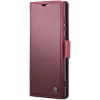 CASEME Litchi Texture Book Wallet Case hoesje voor Samsung Galaxy S25 Ultra - Rood 5
