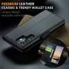 CASEME Litchi Texture Book Wallet Case hoesje voor Samsung Galaxy S25 Ultra - Zwart 8