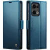 CASEME Litchi Texture Book Wallet Case hoesje voor Oppo Reno13 - Blauw