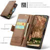 CASEME Litchi Texture Book Wallet Case hoesje voor Oppo Reno13 F 4G/5G / Reno13 FS 5G - Bruin 2