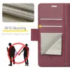 CASEME Litchi Texture Book Wallet Case hoesje voor Oppo Reno13 F 4G/5G / Reno13 FS 5G - Rood 5