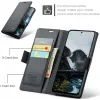 CASEME Litchi Texture Book Wallet Case hoesje voor Oppo Reno13 F 4G/5G / Reno13 FS 5G - Zwart 2