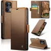 CASEME Litchi Texture Book Wallet Case hoesje voor Oppo Reno13 Pro - Bruin