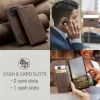 CASEME Retro Texture Book Wallet Case hoesje voor OnePlus 13 - Donkerbruin 9