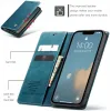 CASEME Retro Texture Book Wallet Case hoesje voor Apple iPhone 17e/16e - Blauw 2