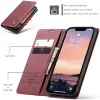 CASEME Retro Texture Book Wallet Case hoesje voor Apple iPhone 17e/16e - Bordeaux 2