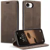 CASEME Retro Texture Book Wallet Case hoesje voor Apple iPhone 17e/16e - Donkerbruin