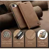 CASEME Retro Texture Book Wallet Case hoesje voor Apple iPhone 17e/16e - Lichtbruin 4