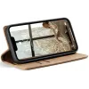 CASEME Retro Texture Book Wallet Case hoesje voor Apple iPhone 17e/16e - Lichtbruin 7