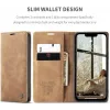 CASEME Retro Texture Book Wallet Case hoesje voor Apple iPhone 17e/16e - Lichtbruin 12