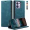 CASEME Retro Texture Book Wallet Case hoesje voor Oppo Reno13 F 4G/5G / Reno13 FS 5G - Blauw
