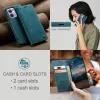 CASEME Retro Texture Book Wallet Case hoesje voor Oppo Reno13 F 4G/5G / Reno13 FS 5G - Blauw 2
