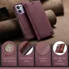 CASEME Retro Texture Book Wallet Case hoesje voor Oppo Reno13 F 4G/5G / Reno13 FS 5G - Bordeaux 5