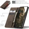 CASEME Retro Texture Book Wallet Case hoesje voor Oppo Reno13 F 4G/5G / Reno13 FS 5G - Donkerbruin 3
