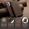 CASEME Retro Texture Book Wallet Case hoesje voor Oppo Reno13 F 4G/5G / Reno13 FS 5G - Donkerbruin 5