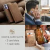 CASEME Retro Texture Book Wallet Case hoesje voor Oppo Reno13 F 4G/5G / Reno13 FS 5G - Lichtbruin 2