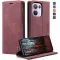CASEME Retro Texture Book Wallet Case hoesje voor Oppo Reno13 Pro - Bordeaux