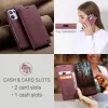 CASEME Retro Texture Book Wallet Case hoesje voor Oppo Reno13 Pro - Bordeaux 4