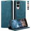 CASEME Retro Texture Book Wallet Case hoesje voor Samsung Galaxy S25 Edge - Blauw