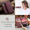 CASEME Retro Texture Book Wallet Case hoesje voor Samsung Galaxy S25 Edge - Bordeaux 4