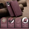 CASEME Retro Texture Book Wallet Case hoesje voor Samsung Galaxy S25 Edge - Bordeaux 5