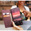CASEME Retro Texture Book Wallet Case hoesje voor Samsung Galaxy S25 Edge - Bordeaux 8