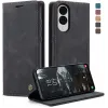 CASEME Retro Texture Book Wallet Case hoesje voor Samsung Galaxy S25 Edge - Zwart