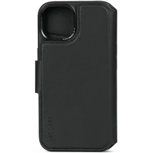 Decoded Echt Leren 2-in-1 Book Wallet Case hoesje voor Apple iPhone 15 - Black