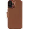 Decoded Echt Leren 2-in-1 Book Wallet Case hoesje voor Apple iPhone 16 - Tan 0