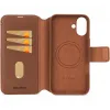 Decoded Echt Leren 2-in-1 Book Wallet Case hoesje voor Apple iPhone 16 Plus - Tan 9
