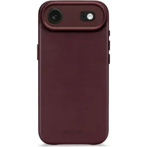 Decoded Echt Leren Back Cover hoesje voor Apple iPhone Air - Dark Ruby