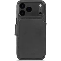 Decoded Echt Leren 2-in-1 Book Wallet Case hoesje voor Apple iPhone 17 Pro Max - Black