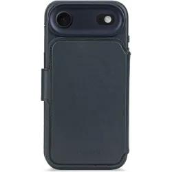 Decoded Echt Leren 2-in-1 Book Wallet Case hoesje voor Apple iPhone Air - Navy Shadow