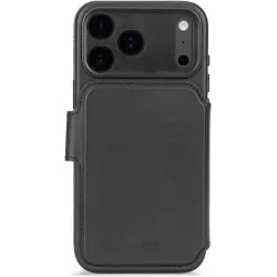 Decoded Echt Leren 2-in-1 Book Wallet Case hoesje voor Apple iPhone 17 Pro - Black