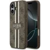 Guess 4G Printed Stripes Hard Case Back Cover hoesje met MagSafe voor Apple iPhone 17 - Bruin 0