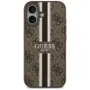 Guess 4G Printed Stripes Hard Case Back Cover hoesje met MagSafe voor Apple iPhone 17 - Bruin 3