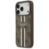 Guess 4G Printed Stripes Hard Case Back Cover hoesje met MagSafe voor Apple iPhone 17 Pro - Bruin 3