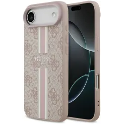 Guess 4G Printed Stripes Hard Case Back Cover hoesje met MagSafe voor Apple iPhone Air - Roze