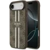 Guess 4G Printed Stripes Hard Case Back Cover hoesje met MagSafe voor Apple iPhone Air - Bruin 0