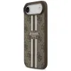 Guess 4G Printed Stripes Hard Case Back Cover hoesje met MagSafe voor Apple iPhone Air - Bruin 1