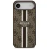 Guess 4G Printed Stripes Hard Case Back Cover hoesje met MagSafe voor Apple iPhone Air - Bruin 2