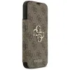 Guess 4G Big Metal Logo Book Wallet Case hoesje voor Apple iPhone 17 Pro Max - Bruin 2