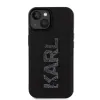 Karl Lagerfeld 3D Rubber Glitter Logo Back Cover hoesje voor Apple iPhone 15 Plus/14 Plus - Zwart 2