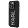 Karl Lagerfeld 3D Rubber Glitter Logo Back Cover hoesje voor Apple iPhone 15 Pro Max - Zwart 1