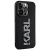 Karl Lagerfeld 3D Rubber Glitter Logo Back Cover hoesje voor Apple iPhone 15 Pro Max - Zwart 3