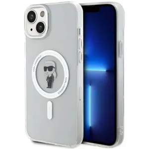 Karl Lagerfeld IML Ikonik Back Cover hoesje met MagSafe voor Apple iPhone 15 Plus/14 Plus - Transparant