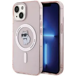 Karl Lagerfeld IML Choupette Back Cover hoesje met MagSafe voor Apple iPhone 15 - Roze